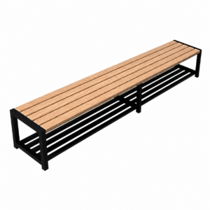 SB01 Metal Ahşap Soyunma Odası Bankı